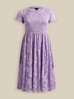 TORRID Midi Lace Fit And Flare Dress -Cheap Torrid Shop 16162596 00149 flat