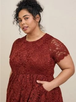 TORRID Midi Lace Fit And Flare Dress -Cheap Torrid Shop 16162596 02785 av2
