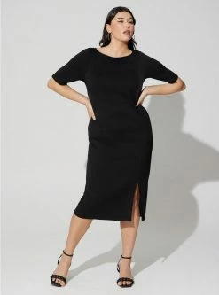 TORRID Midi Studio Cupro Bodycon Dress
