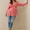 TORRID Babydoll Crinkle Gauze Smocked Top -Cheap Torrid Shop 16186030 00004 hi