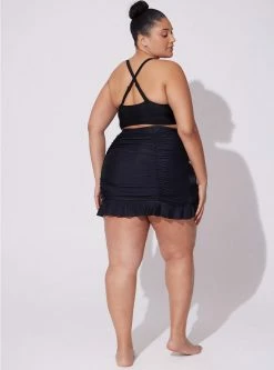 TORRID Retro High-Rise Long Ruched Swim Skirt With Brief -Cheap Torrid Shop 16246858 00684 av2