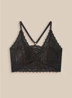 Null Lightly Lined Lace Xo Front Bralette -Cheap Torrid Shop 16411595 02124 flat