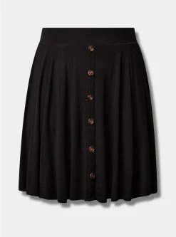 TORRID Mini Super Soft Button-Up Skirt -Cheap Torrid Shop 16732262 00133 flat