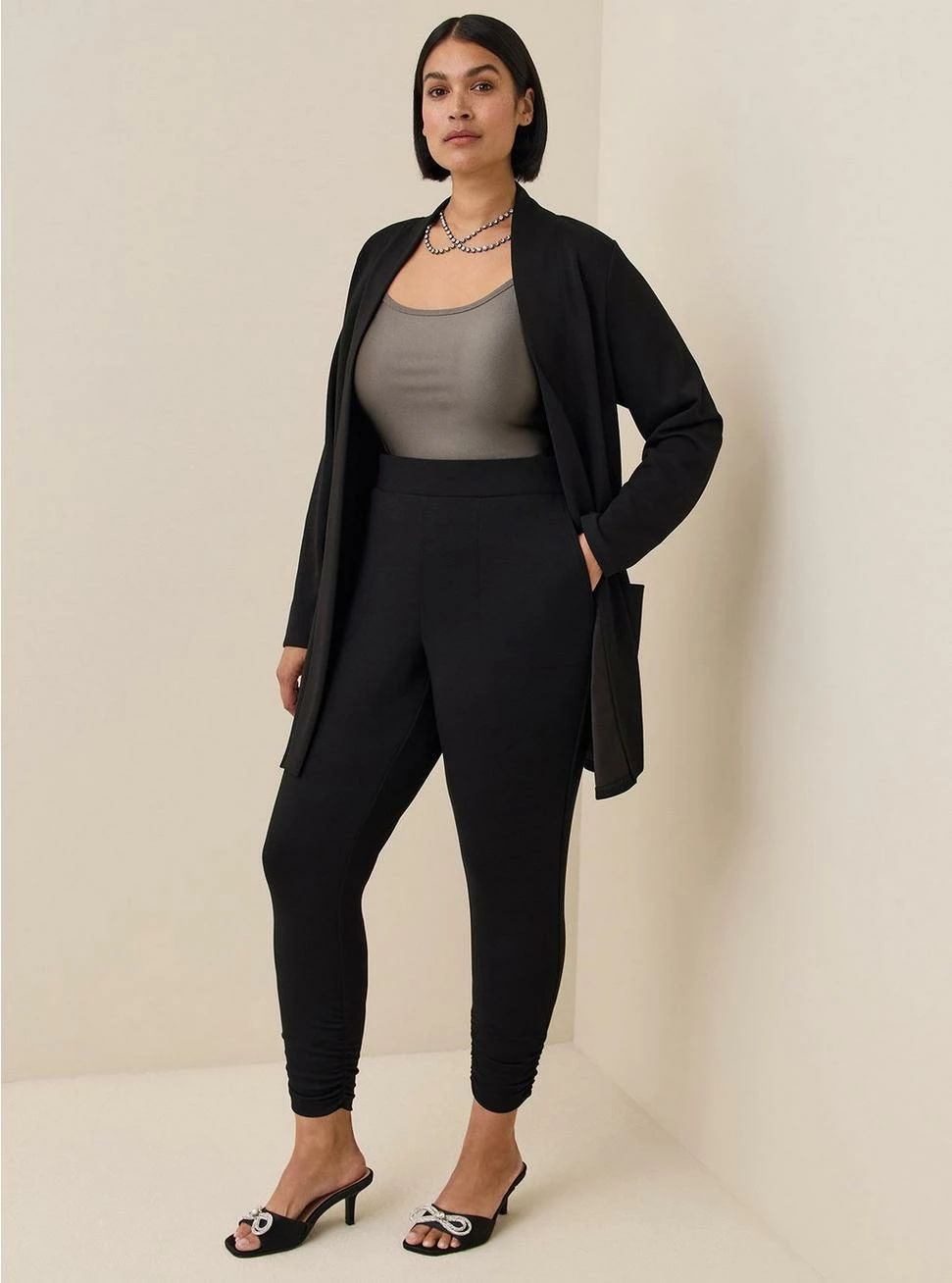 TORRID Crop Pull-On Skinny Studio Cupro High-Rise Side Cinch Pant (Regular) 3 TORRID Crop Pull-On Skinny Studio Cupro High-Rise Side Cinch Pant (Regular)