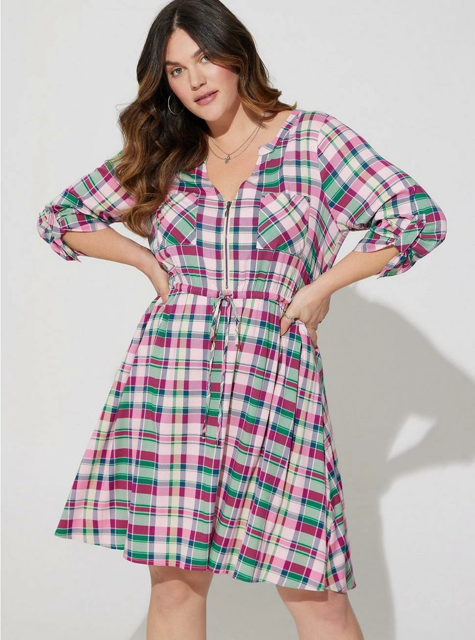 TORRID Mini Challis High-Low Shirt Dress 4 TORRID Mini Challis High-Low Shirt Dress - Image 2