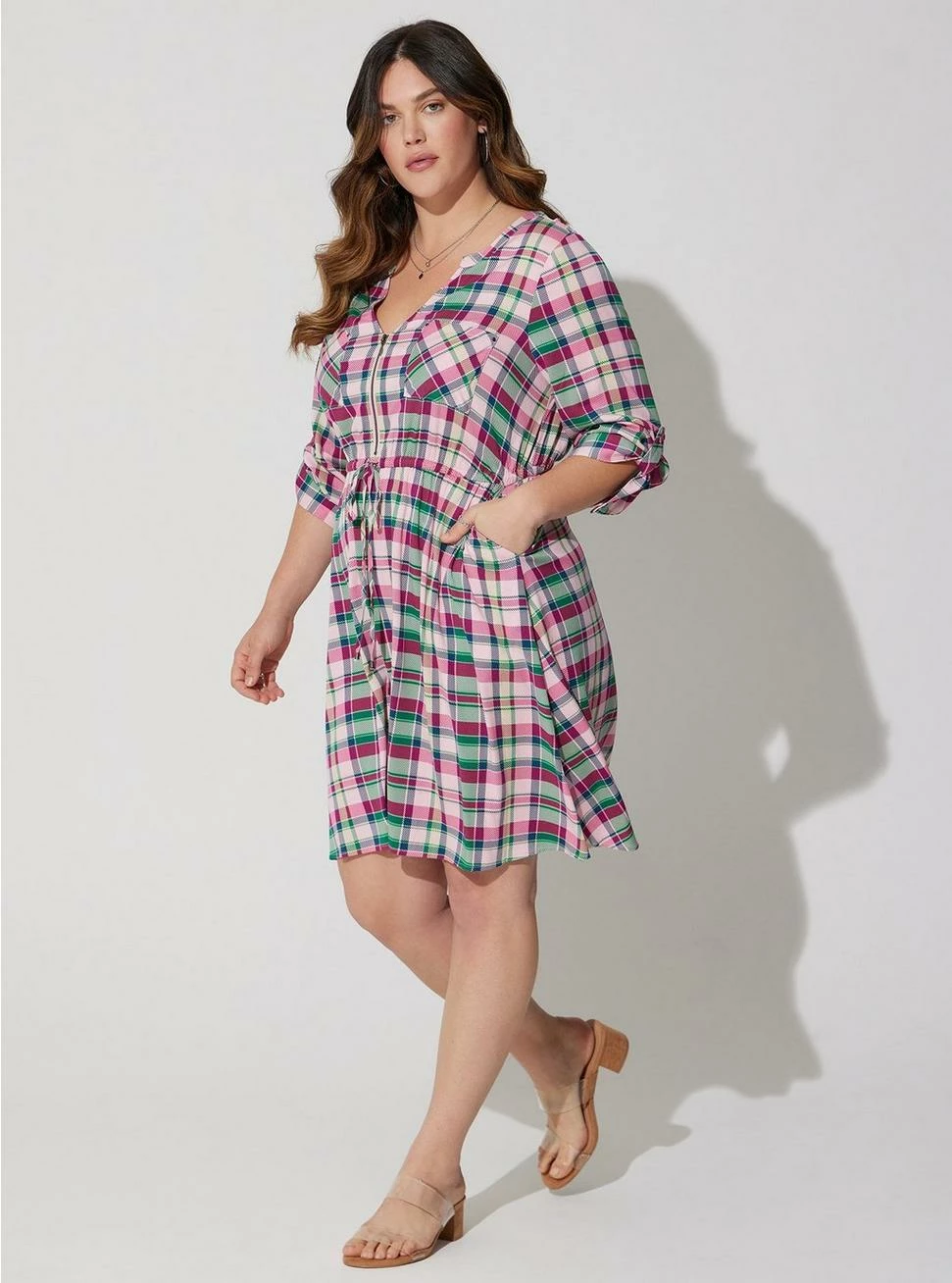 TORRID Mini Challis High-Low Shirt Dress 3 TORRID Mini Challis High-Low Shirt Dress