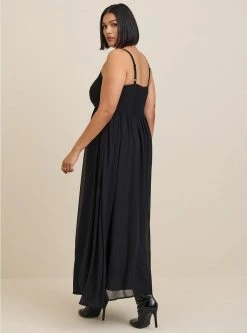 TORRID Maxi Chiffon Pleated Dress -Cheap Torrid Shop 16751033 00133 av1