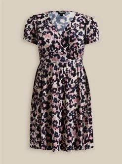 TORRID Mini Studio Knit Surplice Dress -Cheap Torrid Shop 16775184 09856 flat