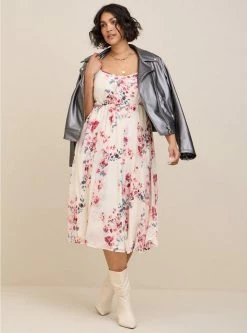 TORRID Midi Chiffon Pleated Dress