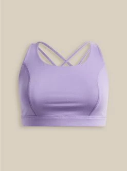 HAPPYCAMPER Happy Camper Low-Impact Wireless Strappy Back Active Sports Bra -Cheap Torrid Shop 16817315 10186 flat