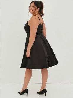 TORRID Mini Satin Skater Dress -Cheap Torrid Shop 16822936 00684 av2