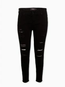 TORRID Bombshell Skinny Premium Stretch High-Rise Destructed Jean 11 TORRID Bombshell Skinny Premium Stretch High-Rise Destructed Jean -Cheap Torrid Shop 16917338 00133 ls