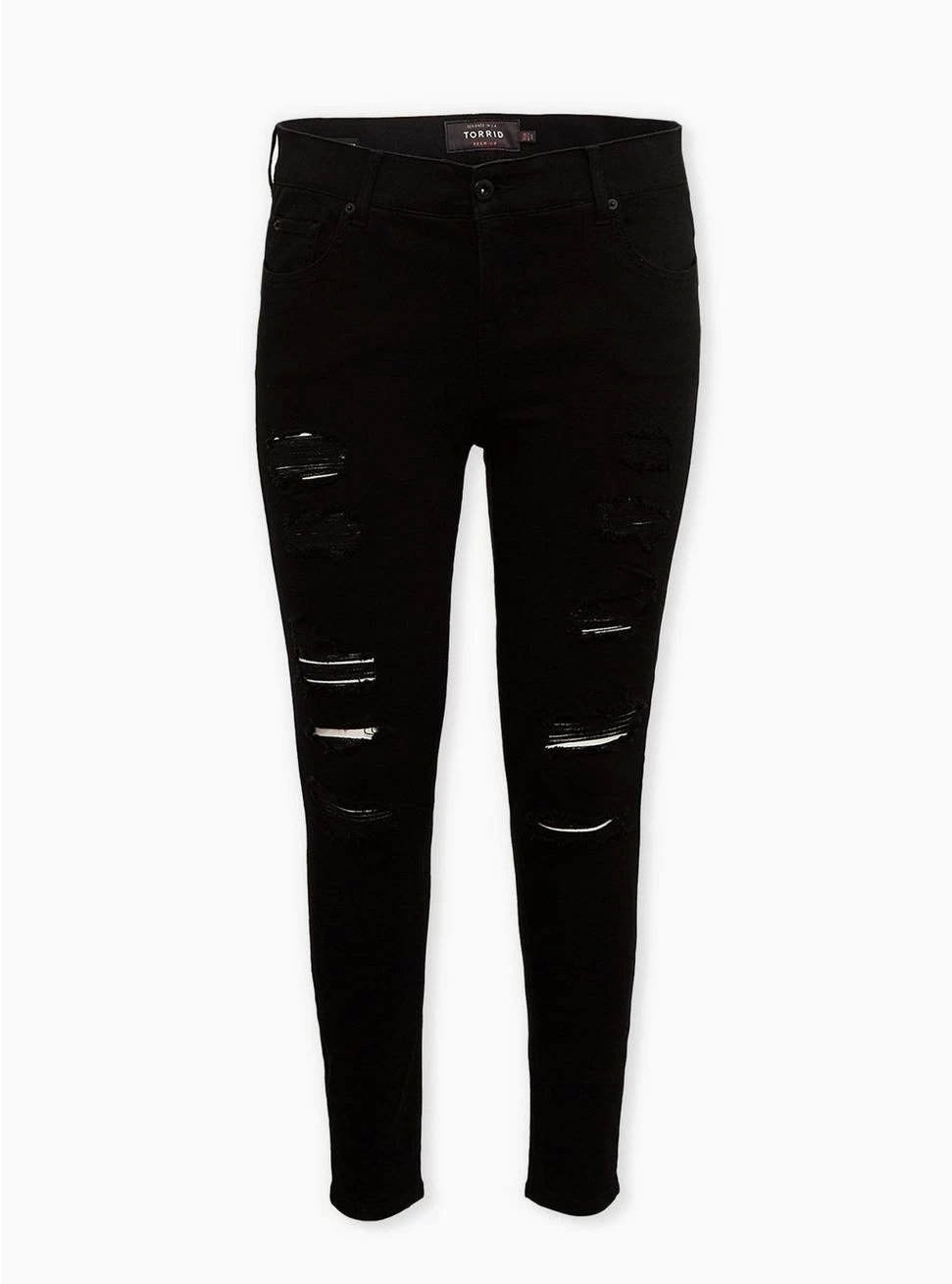 TORRID Bombshell Skinny Premium Stretch High-Rise Destructed Jean 7 TORRID Bombshell Skinny Premium Stretch High-Rise Destructed Jean - Image 5