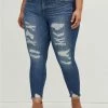 TORRID Bombshell Skinny Premium Stretch High-Rise Destructed Jean -Cheap Torrid Shop 16917338 08343 hi