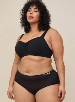 TORRID Active Microfiber Mid-Rise Cheeky Logo Panty