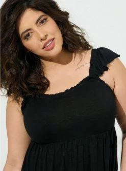 TORRID Babydoll Super Soft Slub Ruffle Shoulder Tank 10 TORRID Babydoll Super Soft Slub Ruffle Shoulder Tank -Cheap Torrid Shop 16991718 00684 av3