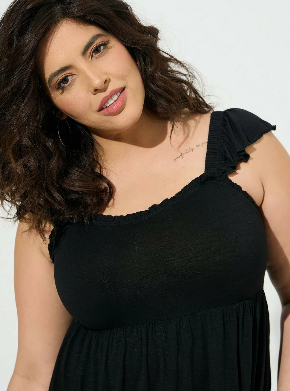 TORRID Babydoll Super Soft Slub Ruffle Shoulder Tank 6 TORRID Babydoll Super Soft Slub Ruffle Shoulder Tank - Image 4