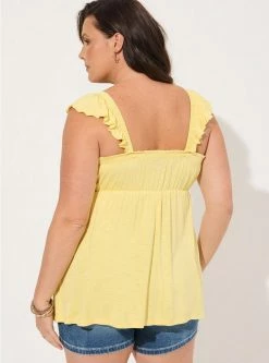 TORRID Babydoll Super Soft Slub Ruffle Shoulder Tank 8 TORRID Babydoll Super Soft Slub Ruffle Shoulder Tank -Cheap Torrid Shop 16991718 02532 av2