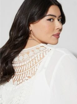 TORRID Gauze Crochet Inset Kimono -Cheap Torrid Shop 16997844 06452 av3