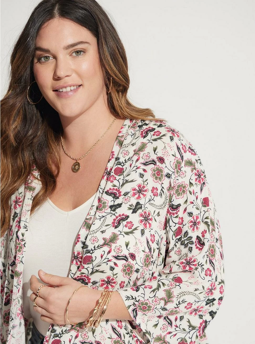 TORRID Gauze Crochet Inset Kimono 6 TORRID Gauze Crochet Inset Kimono - Image 4