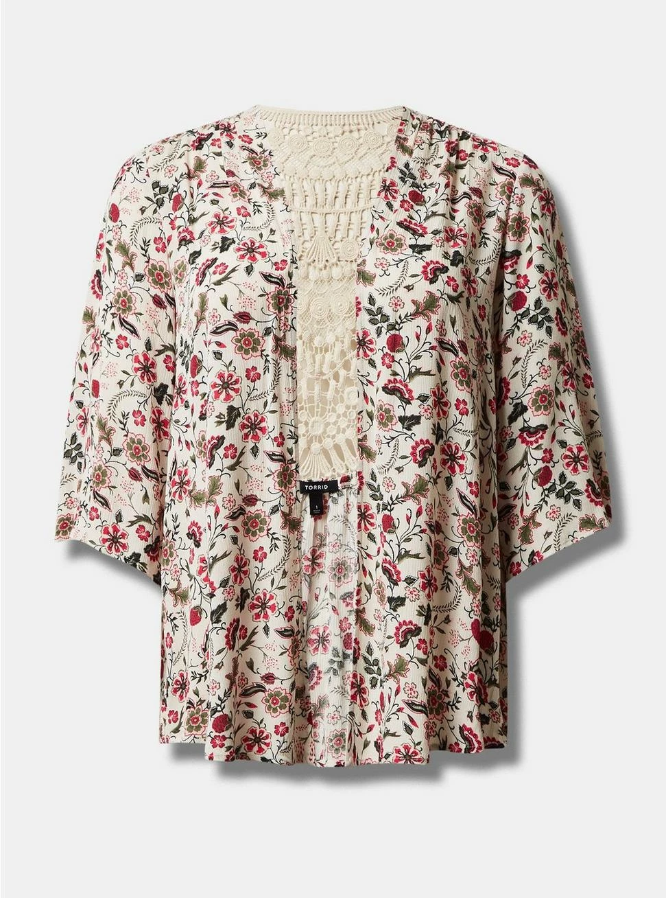 TORRID Gauze Crochet Inset Kimono 7 TORRID Gauze Crochet Inset Kimono - Image 5
