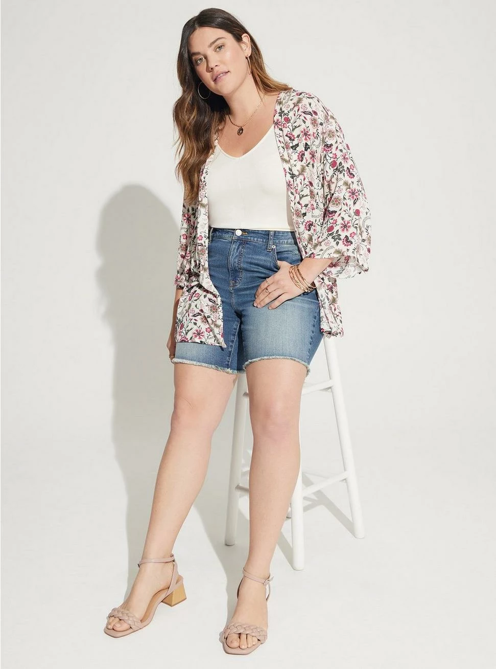 TORRID Gauze Crochet Inset Kimono 3 TORRID Gauze Crochet Inset Kimono