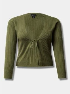 TORRID Cardigan Tie-Front Ribbed Sweater -Cheap Torrid Shop 17167586 10321 flat
