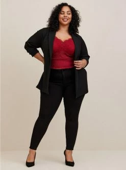 TORRID Lace Smocked Crop Top -Cheap Torrid Shop 17174733 00187 av1