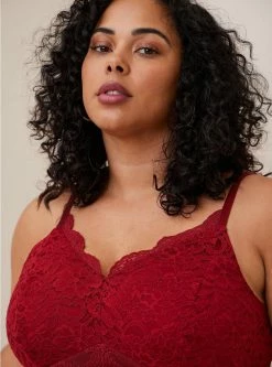 TORRID Lace Smocked Crop Top -Cheap Torrid Shop 17174733 00187 av2