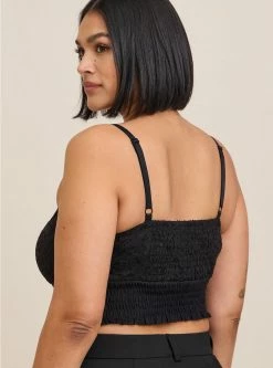 TORRID Lace Smocked Crop Top -Cheap Torrid Shop 17174733 00684 av2