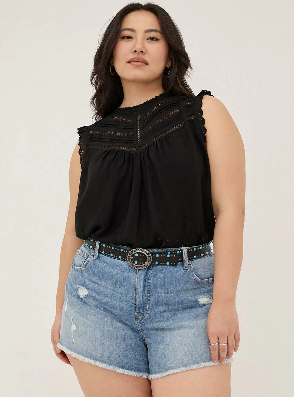 TORRID Eyelet Pintuck Detail Top 4 TORRID Eyelet Pintuck Detail Top - Image 2