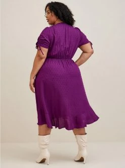 TORRID Midi Swiss Linen Surplice Dress -Cheap Torrid Shop 17369999 06555 av2