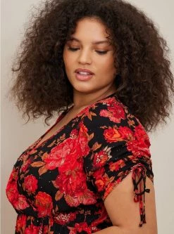 TORRID Midi Swiss Linen Surplice Dress -Cheap Torrid Shop 17369999 10209 av3