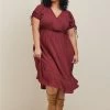 TORRID Midi Swiss Linen Surplice Dress -Cheap Torrid Shop 17369999 10323 hi