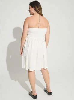 TORRID Mini Terry Cloth Smocked Strapless Beach Dress -Cheap Torrid Shop 17381417 06452 av2