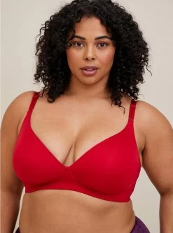 TORRID Wire-Free Plunge Lightly Lined Smooth 360° Back Smoothing™ Bra