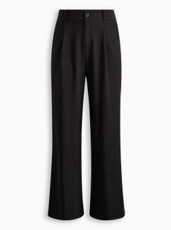 TORRID Wide Leg Stretch Crepe High-Rise Pant -Cheap Torrid Shop 17518105 00684 flat