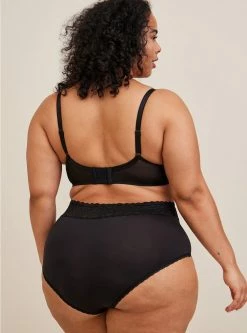 TORRID Second Skin High Rise Brief Lace Trim Panty -Cheap Torrid Shop 17523278 02124 av2