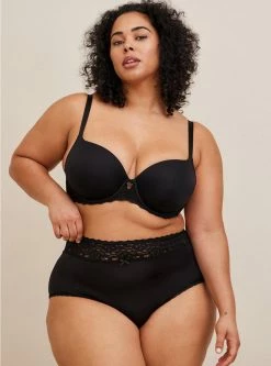 TORRID Second Skin High Rise Brief Lace Trim Panty