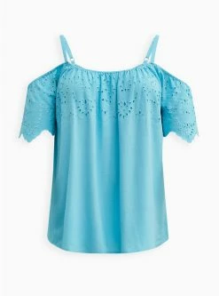 TORRID Challis Embroidered Cold Shoulder Top 11 TORRID Challis Embroidered Cold Shoulder Top -Cheap Torrid Shop 17609536 06075 flat