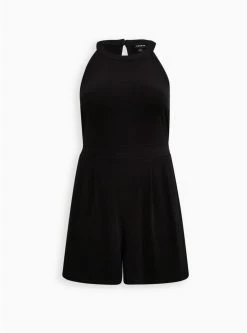 TORRID Studio Knit Goddess Neck Romper -Cheap Torrid Shop 17657556 00684 flat