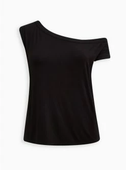 TORRID Super Soft Off-Shoulder Asymmetrical Sleeve Top 11 TORRID Super Soft Off-Shoulder Asymmetrical Sleeve Top -Cheap Torrid Shop 18226341 00684 flat