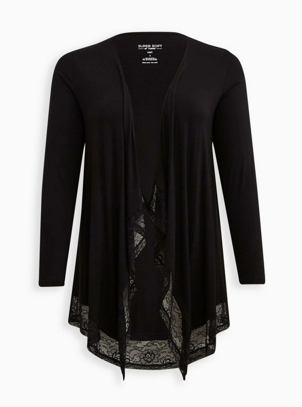 TORRID Super Soft Cardigan Lace Trim Drape Front 7 TORRID Super Soft Cardigan Lace Trim Drape Front - Image 5