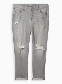 TORRID Boyfriend Straight Super Soft Mid-Rise Jean -Cheap Torrid Shop 18301279 02144 flat