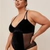 TORRID Velour And Mesh Bodysuit -Cheap Torrid Shop 18339207 02124 hi