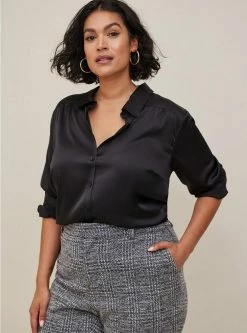TORRID Madison Satin Button Up Long Sleeve Shirt 13 TORRID Madison Satin Button Up Long Sleeve Shirt -Cheap Torrid Shop 18411619 00684 av4