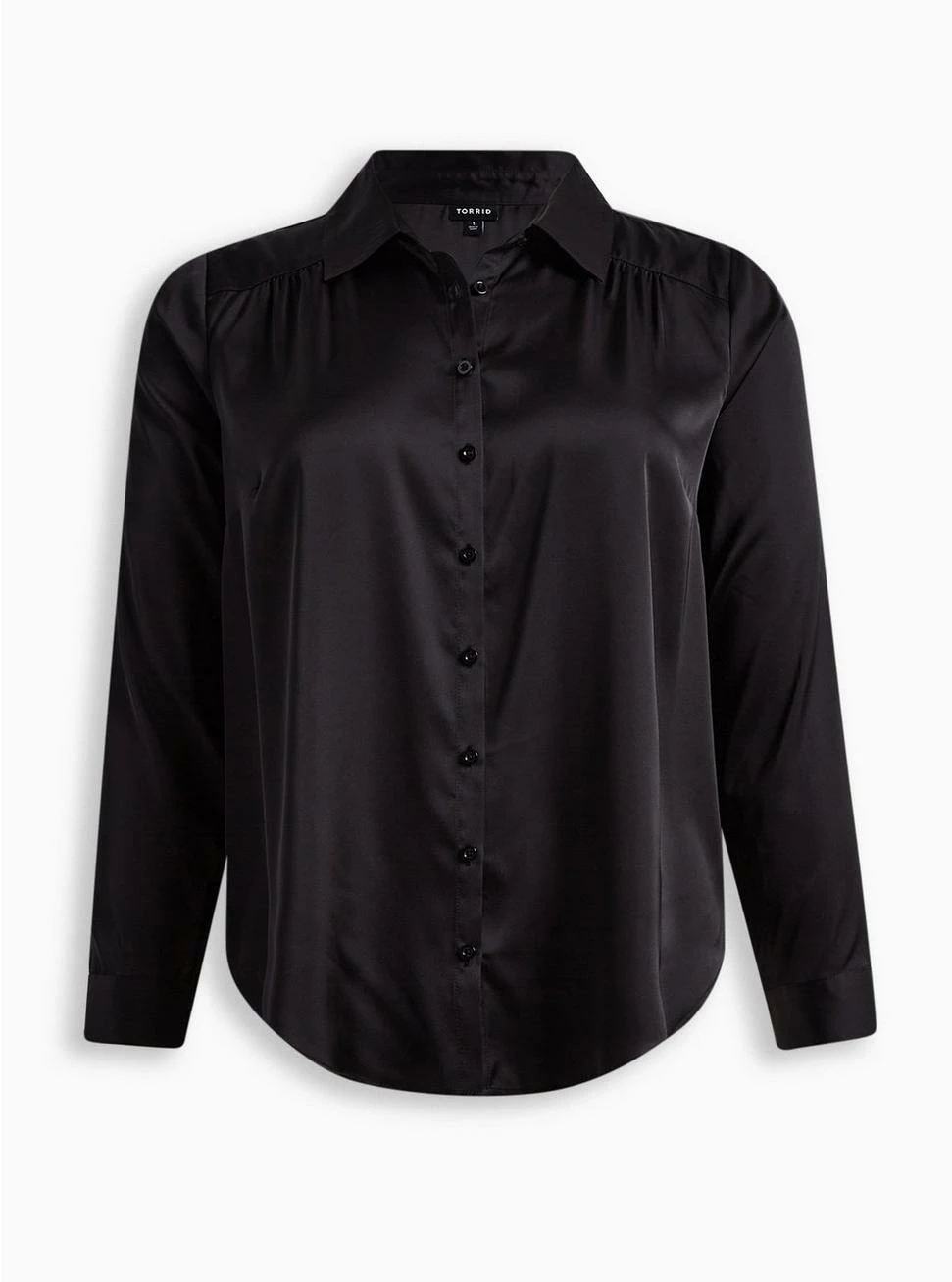 TORRID Madison Satin Button Up Long Sleeve Shirt 9 TORRID Madison Satin Button Up Long Sleeve Shirt - Image 7