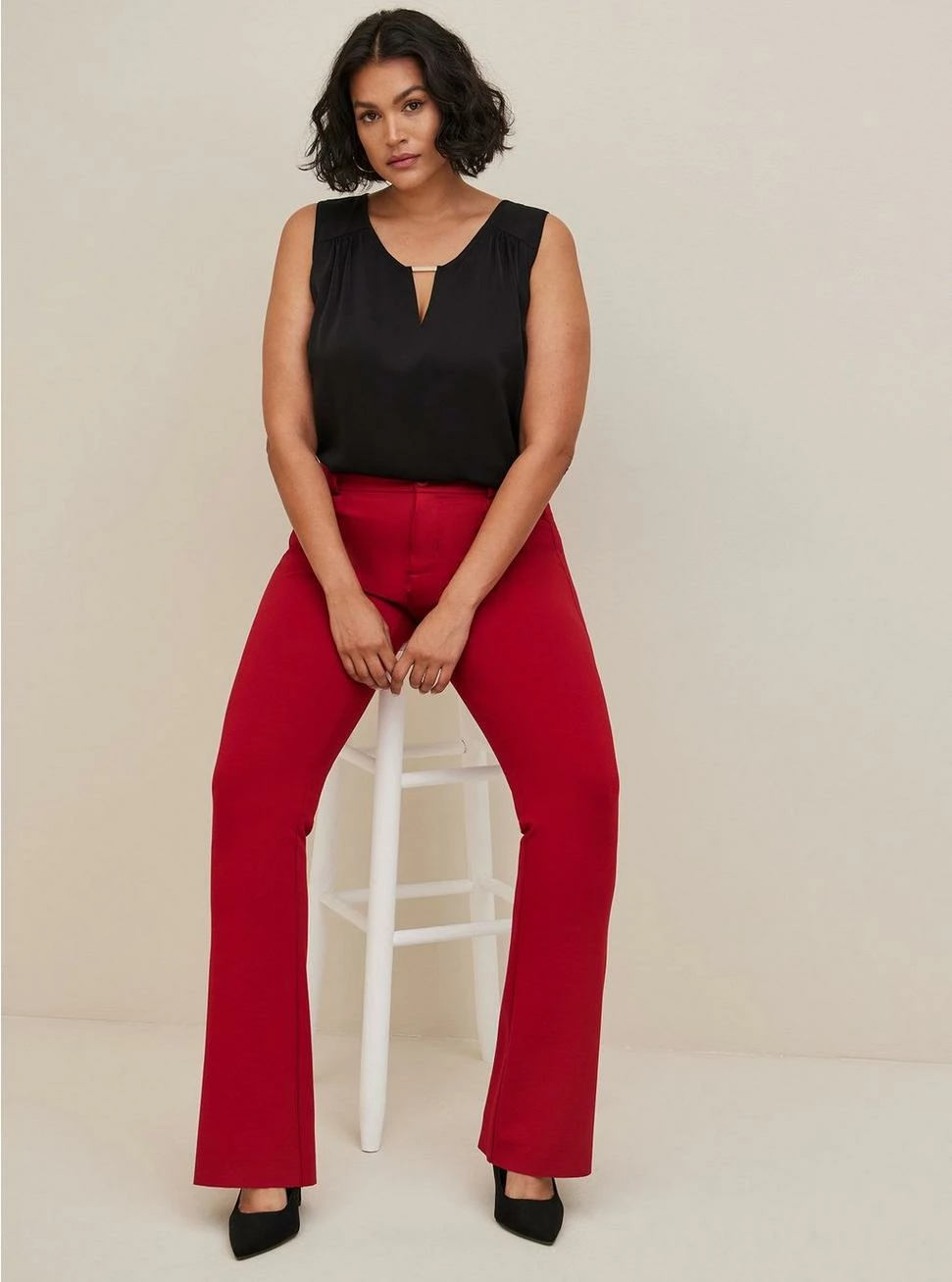 TORRID Studio Crepe De Chine Woven Metal Keyhole Tank 4 TORRID Studio Crepe De Chine Woven Metal Keyhole Tank - Image 2