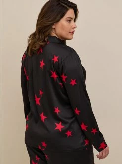 TORRID Dream Satin Button Through Long Sleeve Sleep Shirt -Cheap Torrid Shop 18486588 00219 av2