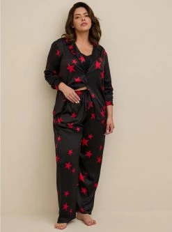 TORRID Dream Satin Button Through Long Sleeve Sleep Shirt -Cheap Torrid Shop 18486588 00219 av3